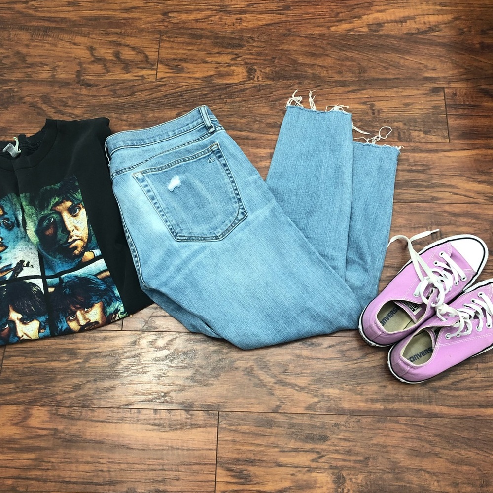 Rag and bone skinny cropped jeans 28